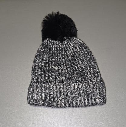 Gorro jaspeado con pompón