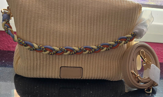 Bolso rafia beige
